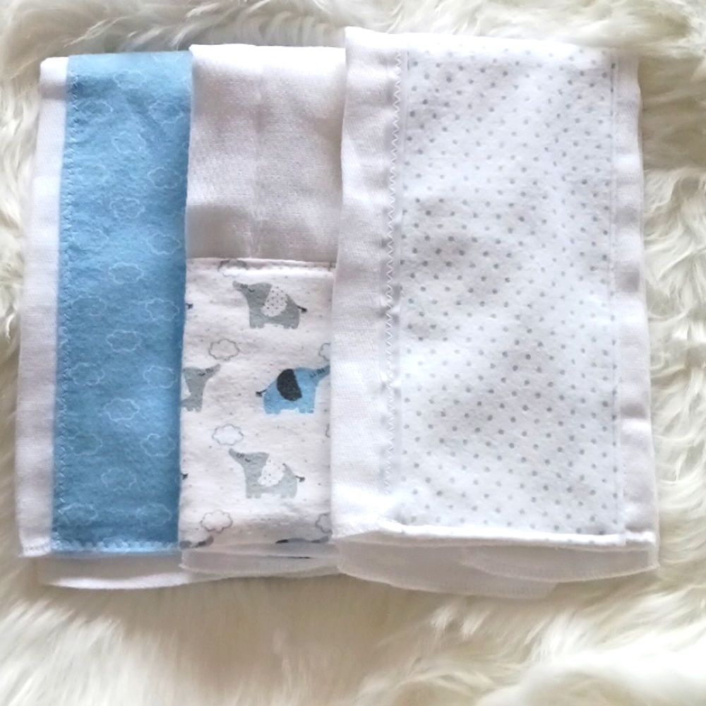 Bundle of 3 Burp Cloths  NEW